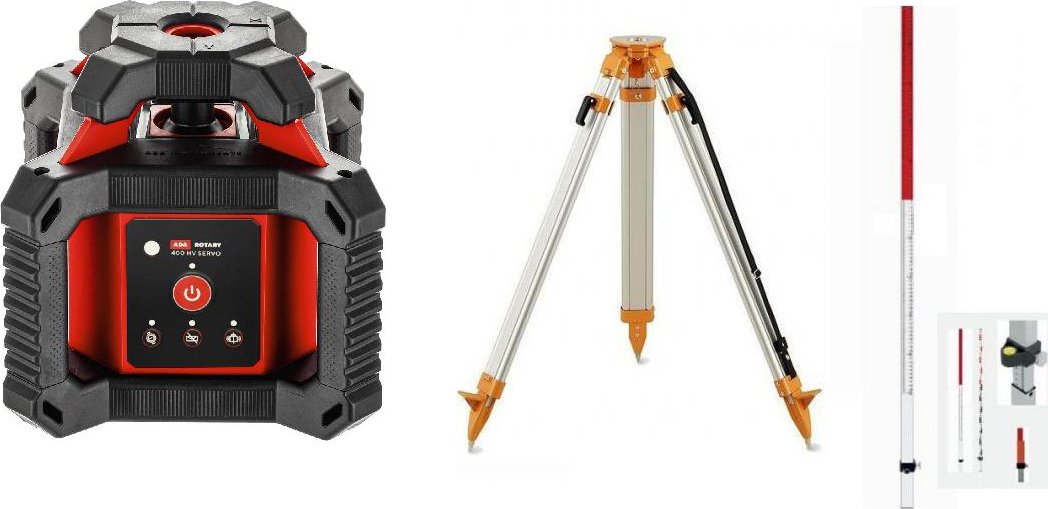 Rotační laser ADA Rotary 400 HVR + stativ a lať