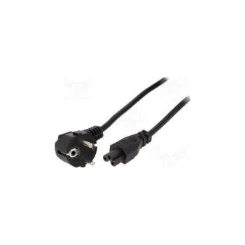 Napájecí kabel Kabel CEE 7/7 (E/F) úhlová vidlice,IEC C5 zásuvka PVC 3m