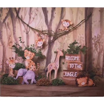 Obraz Dětské látkové pozadí Welcome to the Jungle - 180*1*210 cm