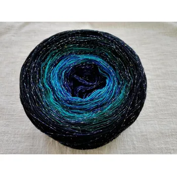 Příze Apicata 3-nitka 1000m s lurexem (Duhové klubko s lurexem Apicata )