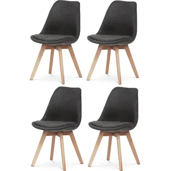 Nábytek Sada jídelních židlí CT-751 GREY2, 4 ks, šedá