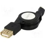 Kabel OTG, USB 2.0 USB A zásuvka, USB B micro vidlice 0,75m