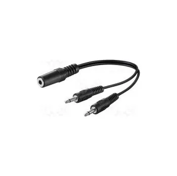 Audio kabel Kabel Jack 3,5mm 2pin vidlice x2,Jack 3,5mm 3pin zásuvka