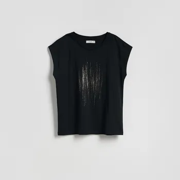 Reserved - Halenka s potiskem - černý - 576GA-99X - 576GA-99X-XS