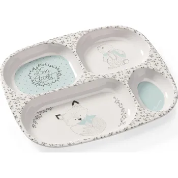 THERMOBABY Dělený melaminový talířek, Forest