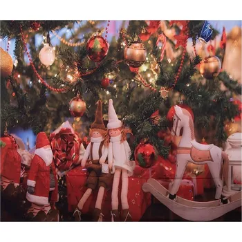 Obraz Vánoční látkové pozadí s houpacím koníkem Christmas Wall Cloth - 180*1*210 cm