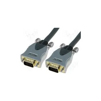 Prodlužovací kabel Kabel D-Sub 15pin HD vidlice,z obou stran černá 3m