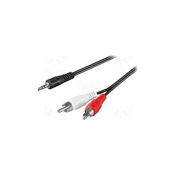 Audio kabel Kabel Jack 3,5mm 3pin vidlice,RCA vidlice x2 10m černá