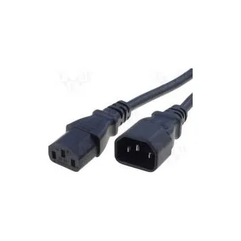 Napájecí kabel Kabel IEC C13 zásuvka,IEC C14 vidlice PVC 1m černá 3x1mm2