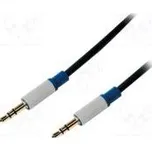 Kabel Jack 3,5mm vidlice,z obou stran 1,5m černá
