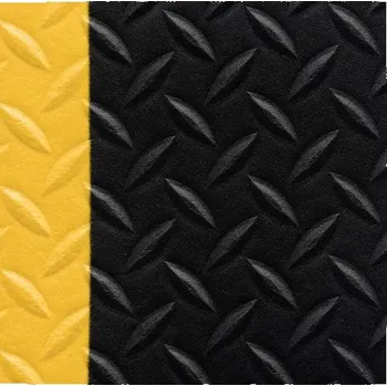 Rohožka Notrax Protiúnavová průmyslová rohož Sof-Tred™ s diamantovým povrchem, černá/žlutá, 90 x 100 cm