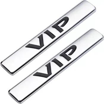 samolepka 2x Samolepka 3D VIP, barva chrom (Samolepící dekor - nálepka na auto)