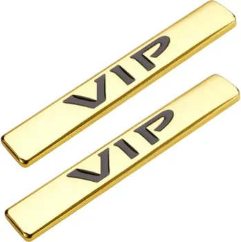 samolepka 2xSamolepka 3D VIP, barva zlatá (Samolepící dekor - nálepka na auto)