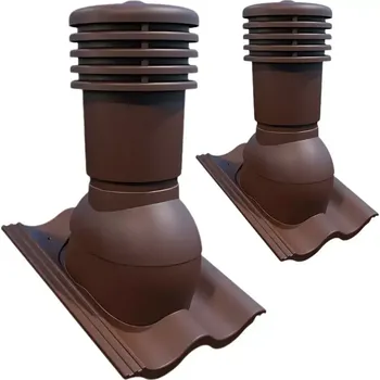 VENTEOS - Větrací střešní komínek pro Moravská a Hodonka, hnědá
