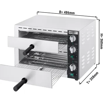 Pec na pizzu G.Gastro Mini pec na pizzu/Koláč Flammkuchen - 2 x 35 cm - manuální