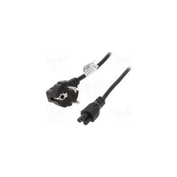 Napájecí kabel Kabel CEE 7/7 (E/F) úhlová vidlice,IEC C5 zásuvka PVC 3m