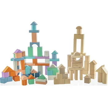 Dřevěná hračka ZOPA Dřevěný set kostky 100 ks