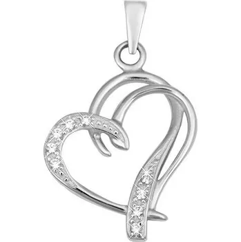 Přívěsek Zlatý přívěsek z bílého zlata srdce 02/2490143107