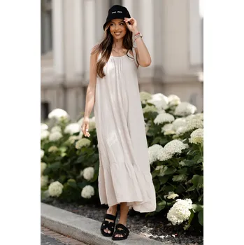 Dámské šaty Mušelínové šaty Lora béžové Velikost: UNI