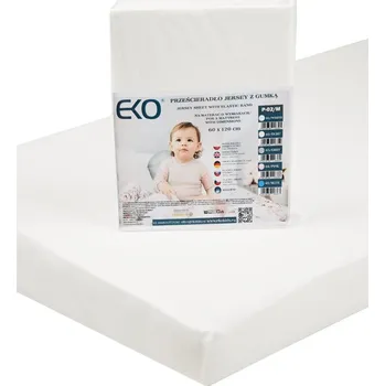 Prostěradlo EKO Prostěradlo s gumou žerzej bílá 120x60 cm