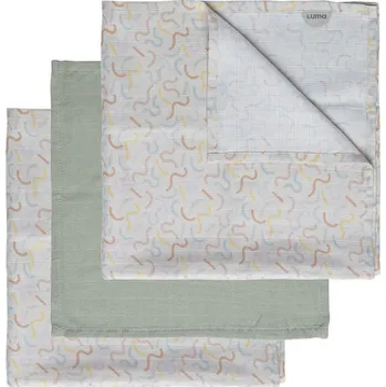Zavinovačka Mušelínová plenka Luma z bambusu 70x70 cm 3ks Multi Lines