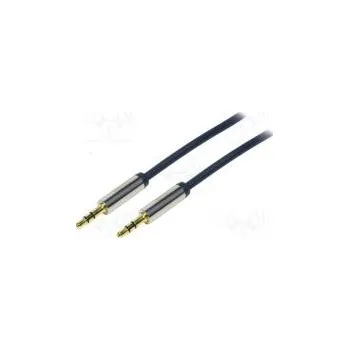 Audio kabel Kabel Jack 3,5mm 3pin vidlice,z obou stran 300mm tmavomodrá