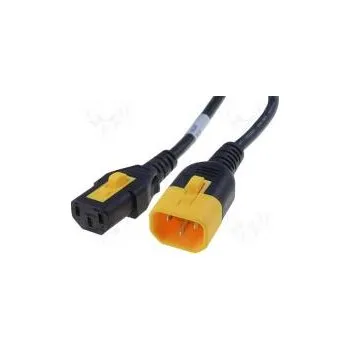 Napájecí kabel Kabel IEC C13 zásuvka,IEC C14 vidlice PVC 1,2m se zajištěním