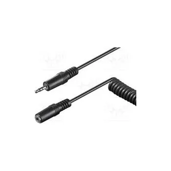 Audio kabel Kabel Jack 3,5mm zásuvka,Jack 3,5mm vidlice 5m černá PVC