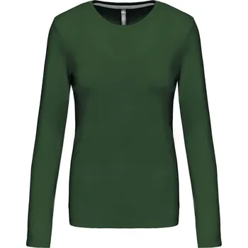 Dámské triko s dlouhým rukávem Kariban K383 Barva: Zelená lesní, Velikost: S