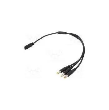 Prodlužovací kabel Kabel DC 5,5/2,1 zástrčka x3,DC 5,5/2,1 zásuvka přímý 0,5mm2