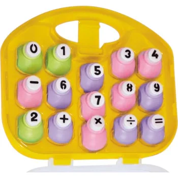 Děrovačka Playbox Sada ozdobných děrovaček čísla a symboly 15 ks