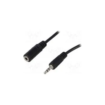 Audio kabel Kabel Jack 3,5mm zásuvka,Jack 3,5mm vidlice 3m černá