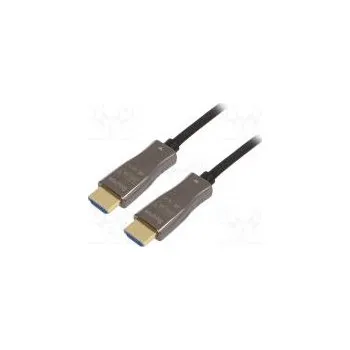 Video kabel Kabel HDCP 1.4,HDCP 2.2,HDMI 2.0,optický černá Mat.těl kov