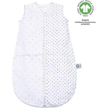 Spací pytel pro miminko MOTHERHOOD Pytel na spaní mušelínový BIO Pink and Black Dots 0-6 m 0,5 tog