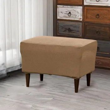 Taburet VK Potah na taburet Gisela 679006 80% bavlna, 15% polyester, 5% elastan světle hnědý