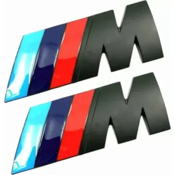 Samolepicí dekorace na vozidlo 2x Samolepka 3D M, 82x29mm, barva černá/červená/modrá, velikost XL (Samolepící dekor - nálepka na auto, motorku, na nábytek, na sešit)