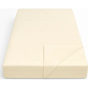 Prostěradlo BF-Bavlněné prostěradlo 140 x 240 cm Krémové, jemné proužky