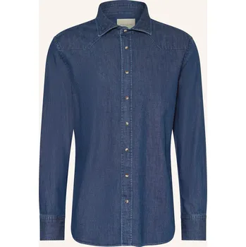 Profuomo Pánská Džínová Košile Relaxed Fit, tmavě modrá, 38