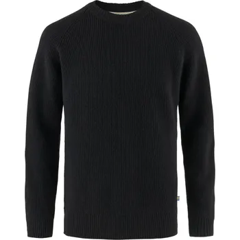 Pánská mikina svetr pánský FJÄLLRÄVEN Övik Rib Sweater M, Black - S