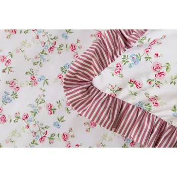 Povlečení Podpěrová s.r.o. Bavlněné povlečení VIVIENE / růžový proužek S KANÝREM Velikost: 240x200 (1x), 70x90 cm kanýr (2x) ŠEV na peřině