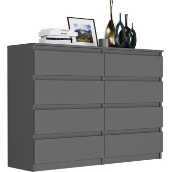 Komoda Moderní komoda s 8 zásuvkami R-140-S8 - různé barevné varianty antracit