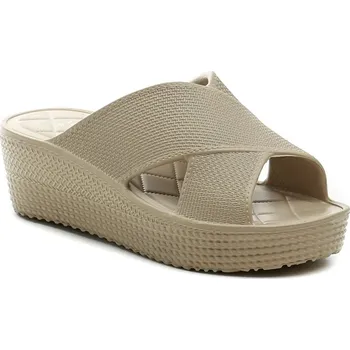 Dámské pantofle American Club NH164 béžové dámské plážovky na klínu EUR 36