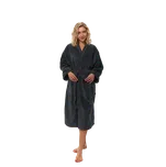 Dámský župan Kimono mikroplyš/bavlna, Antracit L