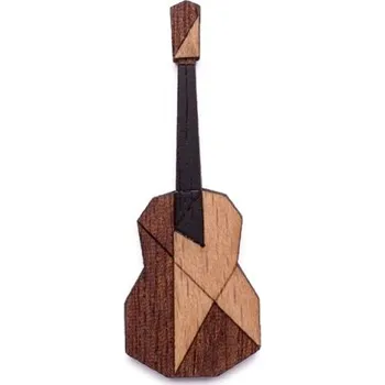 Brož Dřevěná brož Kytara