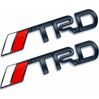 samolepka DENR 2x Samolepka 3D TRD, barva černá matná - vhodná na auto, motorku, na nábytek, na sešit