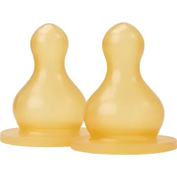 Baby Nova Dudlík na standardní láhve kulatý antikolikový latex rychlý 6-24m 2 ks