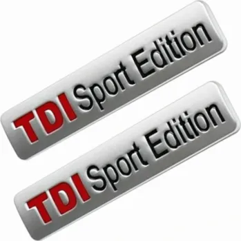 samolepka DENR 2x Samolepka 3D TDI Sport Edition, barva chrom