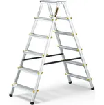 Hliníkové štafle oboustranné, 2x6 stupňů, 2,83 m, max. zátěž 150 kg
