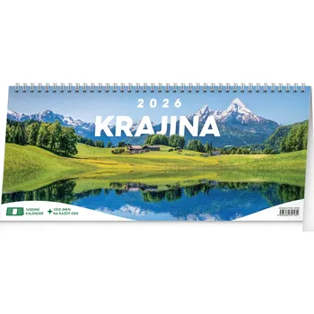 Kalendář Notique Stolní kalendář 33 x 14,5 cm krajina 2026