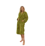 Dámský župan Kimono mikroplyš/bavlna, Olivově zelená XXL